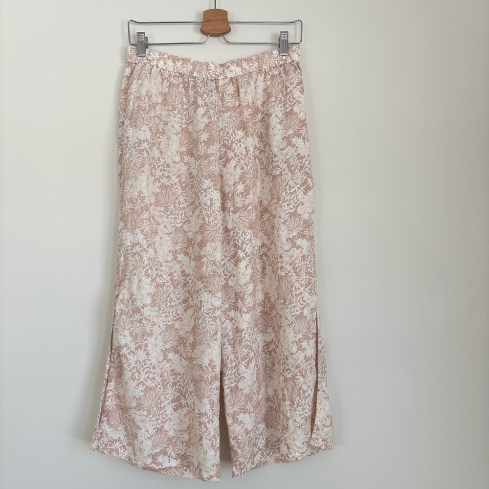 Patagonia Garden Island Hemp Blend Wide Leg Cropped Pants M